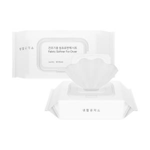 [생활공작소] 건조기용 섬유유연제 시트 80매 x 2개