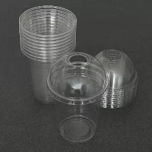PET 쿨러 아이스컵 14oz 10Set/뚜껑/플라스틱컵/일회용/일회용컵/테이크/아웃/커피컵/테이크아웃컵/무지/
