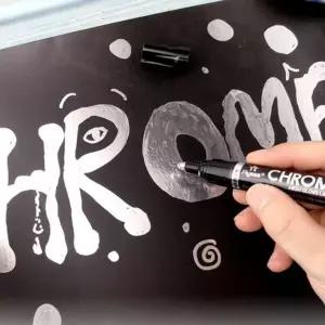 [하프클럽/]메탈릭 광택 도색 리퀴드 크롬  마커 펜 3mm