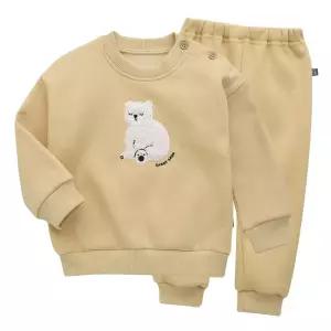 [그린베베] 영유아 겨울용_야옹 기모 상하복 2종세트/아기옷/외출복/상하세트/유아옷/신생아/남아/여아/돌복/KC인증/국내생산