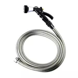 욕실 청소 베란다 화분 베란다용 스텐 호스_5M/세차/건/청소기/뿌리개/정원/화장실/샤워기/세척기/분사기