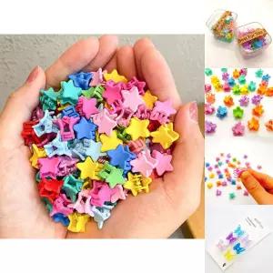 미니 집게핀 어린이 머리핀 컬러풀 헤어핀 50개 세트/생일/선물/집게/미니/머리핀/작은/집게핀/미니핀/가벼