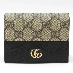 [중고명품] 658610 금장 GG 마몽 바이컬러 카드 반지갑