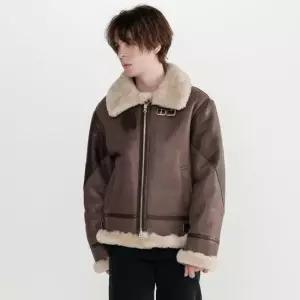 리얼 양털 양가죽 남성 B-3 무스탕 자켓 (이태리 통가죽 벨트)