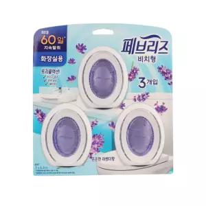 페브리즈 비치형 화장실용 은은한 라벤더향 3입 탈취제/업소용/가정용/방향제/오래가는/담배/냄새/분사형