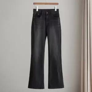 (안나앤플러스) 블랙 부츠컷 데님 팬츠[데님DNU71] 빅사이즈