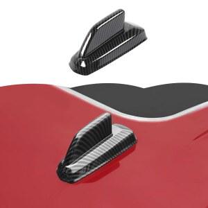 실버라도/서번/ 2014-2018용 RT-TCZ 루프 안테나 커버 트림 장식 외장 액세서리, GMC 유콘/시에라 2014-2018용, 캐딜락 에스컬레이드 2014-2018용(블랙 카본 파이버)