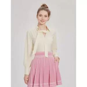 [하프클럽/에고이스트]핑크 배색 포인트 미니 주름 스커트 EN4KS067