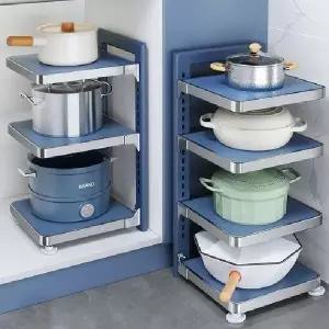 프라이팬 정리대 높이조절 냄비정리대 후라이팬 수납함 YJ088