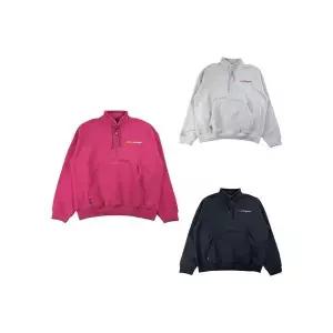 [하프클럽/] 빈티지팝 기모 스탠넥 하프집업 맨투맨 UP321CFS95