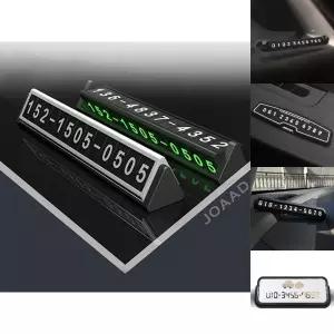삼각 듀얼 주차 번호 판/야광/시크릿/모드/차 량/전화/알림/안내/차/용/안심/자동차/용품/메탈/선물 용