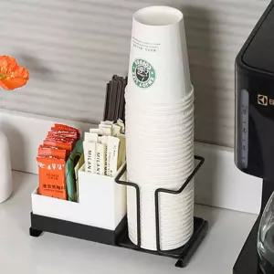 컵홀더 디스펜서 일회용 티백 보관함 탕비실정리함 책상컵꽂이 커피디스펜서 스틱커피/꼬깔컵 병원컵