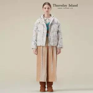 [Thursday Island] 스토리패턴 후드 다운(T238MDJ236W)