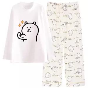 순면 잠옷 긴바지 제품 귀여운 반소매 담곰이 긴소매 파자마 농담곰