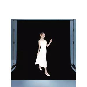 스크린 크로마키 촬영용 스튜디오 배경 장비 스탠드 2.6x2.6m 프레임 + 3x3m 검은색천