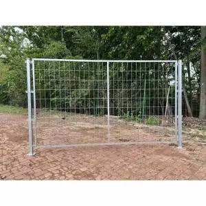 메쉬 휀스 지지대 기둥 가림막 통제구역 안전 대문 펜스 - 1.8mx2m이중문