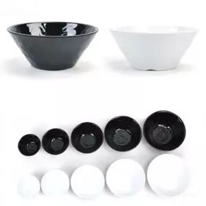 블랙 화이트 한식 비빔밥 대접 일식 덮밥 카레 그릇 라면 국수 우동 짬뽕 그릇 지름 20.3cm 22.8cm