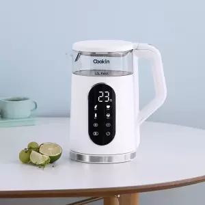 키친플라워 쿠킨 전자식 스마트 이중유리 전기포트 1.7L