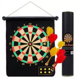 다트판 접이식 양면 대형 마그네틱 게임세트 자석 원통케이스포함 다트게임 캠핑놀이 판