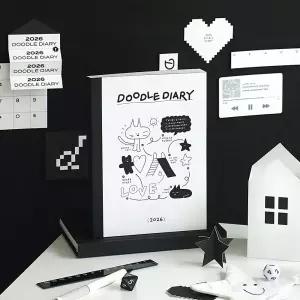 [아이코닉] 2026 두들 다이어리 위클리 플래너 (3포켓 미니파일 포함)