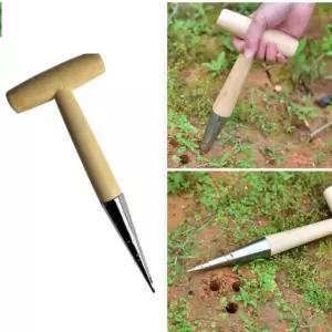 한손 식재봉 파종기 모종 마늘 쪽파 씨앗 구근 심기 이식 볍씨