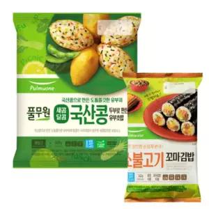 풀무원 국산콩 유부초밥 300g + 꼬마 소불고기 김밥