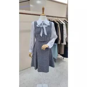 [케네스레이디]리본 타이 트위드 원피스 EVOPPK9700