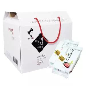 (선물포장) 명란 뿌린 하동녹차 명란김 6g 36봉