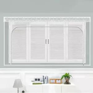 다샵 벨크로 화이트 방풍비닐 바람막이-EVA 창문형 지퍼식 200x165cm