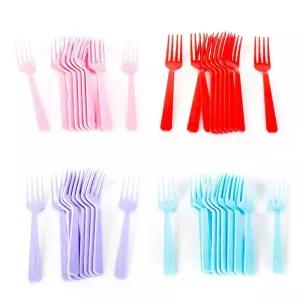 플라스틱 포크/세트/디저트/업소용/캠핑/도시락/휴대용/1회용/위생/캠핑용/셋트/일회용/과일/케？？/식사용
