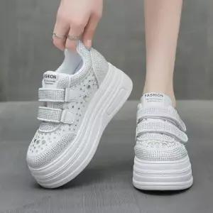 [라운슈] 더블  큐빅 키높이 스니커즈 8cm