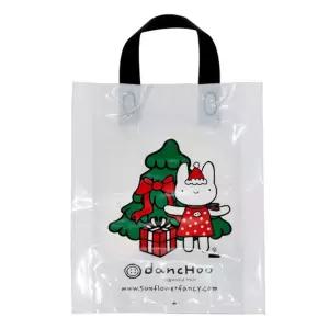 A4 크리스마스 단추 끈손잡이봉투(토끼 50매 )/비닐/봉지/선물/포장/매장/쇼핑백/테이크아웃/박스/음식