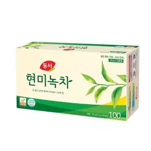 동서 현미 녹차 티백 100T/차티백/사무실/간식/가정/녹차잎/찻잎