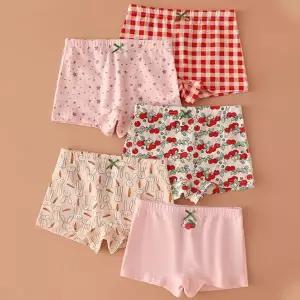 [보리보리/엠에스키즈]MIMO 여아/주니어 코튼 사각팬티 5매세트(395)