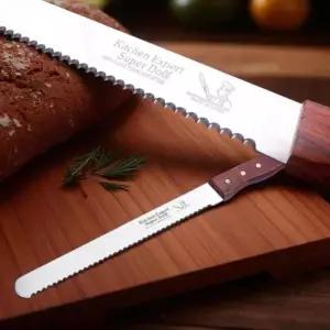 빵칼 제빵칼 손잡이 스텐 우드 바게트 톱날형 (47FmQ)