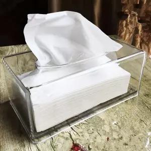 투명 사각 각티슈 케이스 테이블 휴지 디스펜서 커버