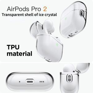 AirPods Pro 2 케이스 용 투명 apple 호환 실리콘 이어폰 커버 2nd Funda