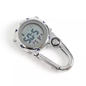 미니 카라비너 시계 실버블루 컵 알람 등산용품 메탈 산악용품 아웃도어 등산장비 기능성