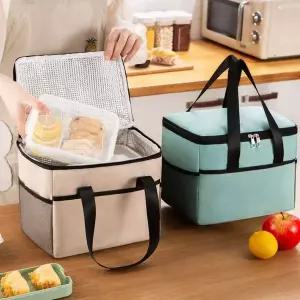 보냉 가방 보온 도시락 손잡이 토트 깔끔한 디자인