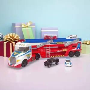 미카 레스큐맥스 캐리어카 경찰차 소방차 구급차 중장비 미니카 운반차 자동차놀이 피규어