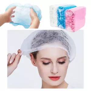 간편한 일회용 위생모자 100매 1세트 (3색 택1) 대용량 부직포 요리 헤어캡