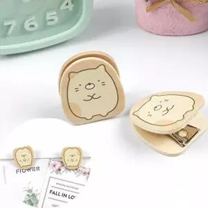 [브이와이][VCMORA7O]집게 우드집게 캐릭터 귀여운 문서 나무집게 1P