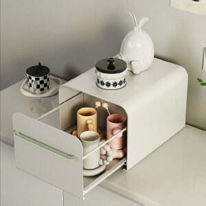 오연수약통 영양제보관 화이트 다용도 진열대 철제 슬림장