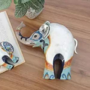 ksr 엄마아기 자개 무늬 코끼리 2P  4864) 코끼리인형 인테리어인형 거실소품 거실인테리어