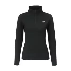 NB 뉴발란스 에센셜 스페이스 다이 여성 아노락 반집업 긴팔티 러닝 런닝 블랙 WT41150-BK