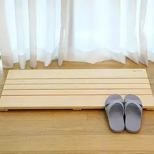 휴 플러스 히노끼 원목발판 대형 / 편백나무 화장실 베란다 현관 욕실발판 발매트