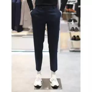 [롯데백화점]본매그넘 BON 22F/W 루즈핏 네이비 울 남성 슬랙스 (BN2FTA314)