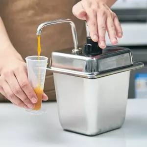 소스 디스펜서 식당 카페 용기 연유 스텐 시럽 펌프 소스펌프 양념통