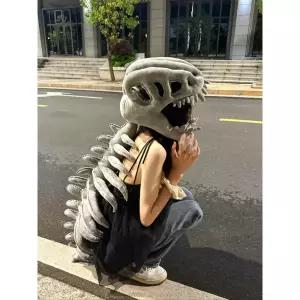 코스프레 할로윈 공룡뼈 모자 의상 봉제소품 공연