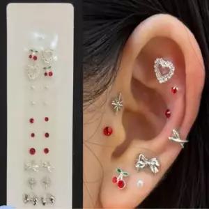 귀꾸 스티커 붙이는 귀걸이 피어싱 페이크 귀테리어 귀꾸미기 귀스티커 귀안뚫는 귀침 BB0318